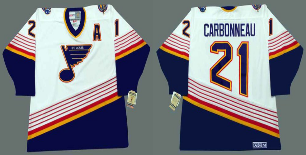 2019 Men St.Louis Blues 21 Carbonneau white CCM NHL jerseys